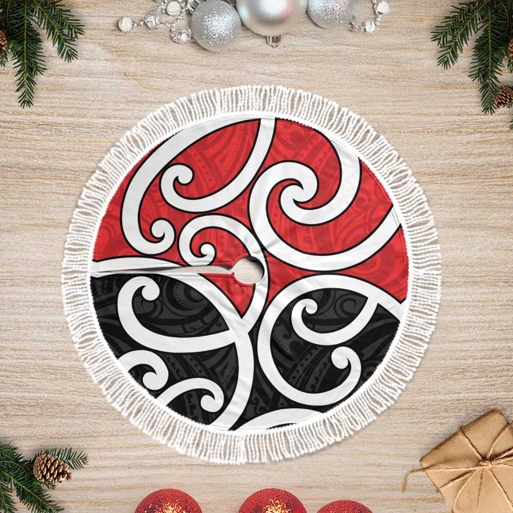 New Zealand Tree Skirt Maori Koru Tino Rangatiratanga Color - Aussie Hoodie
