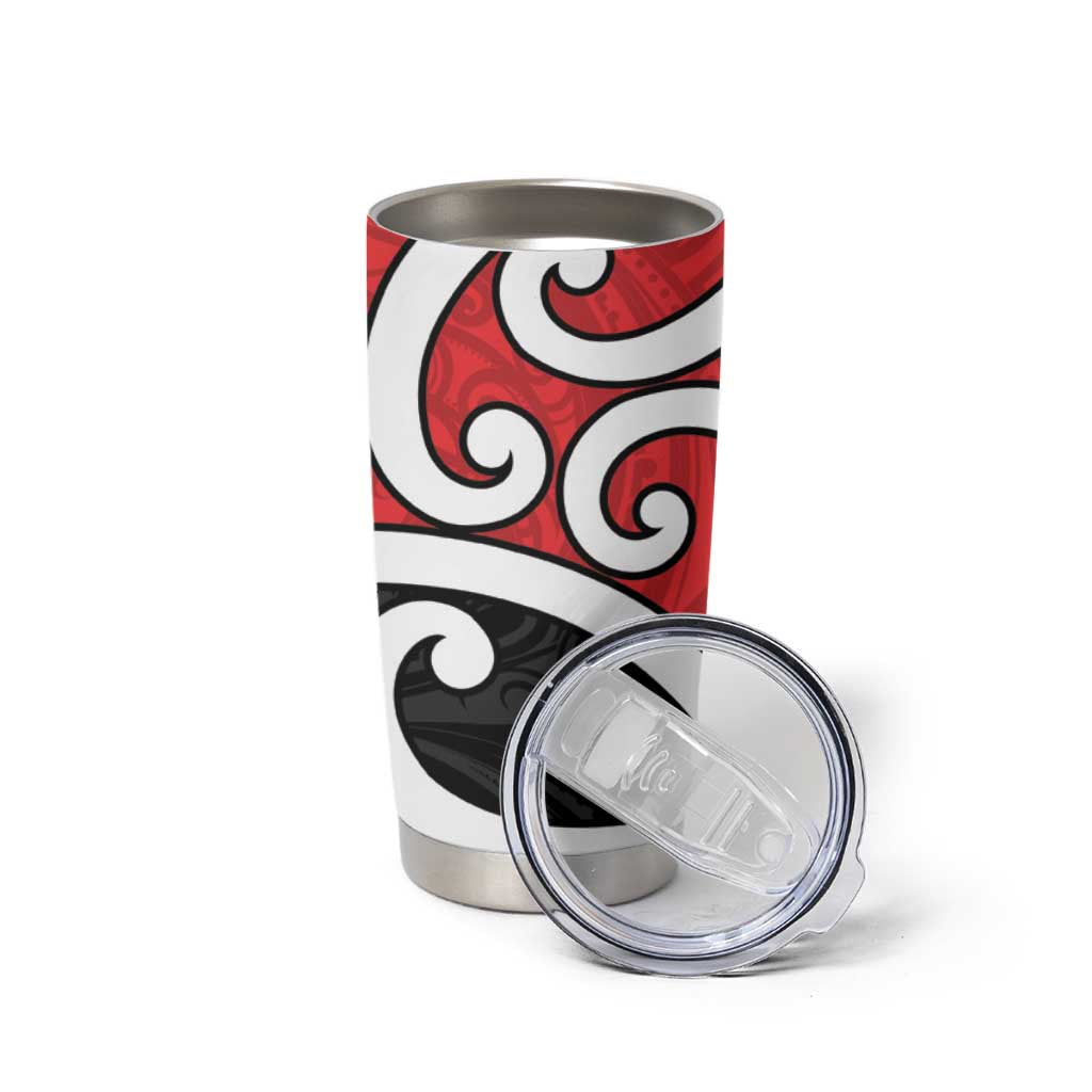 New Zealand Tumbler Cup Maori Koru Tino Rangatiratanga Color - Aussie Hoodie