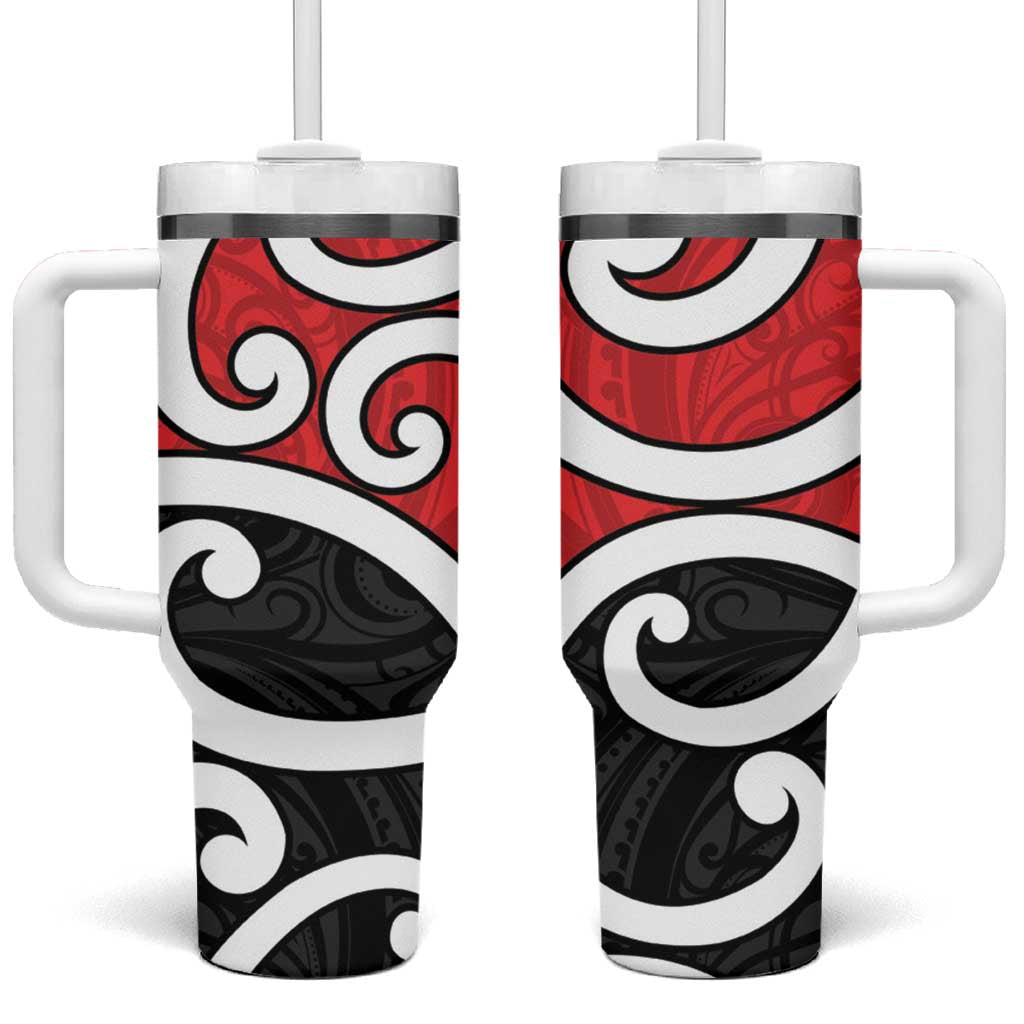New Zealand Tumbler With Handle Maori Koru Tino Rangatiratanga Color - Aussie Hoodie