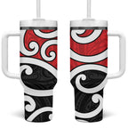 New Zealand Tumbler With Handle Maori Koru Tino Rangatiratanga Color - Aussie Hoodie