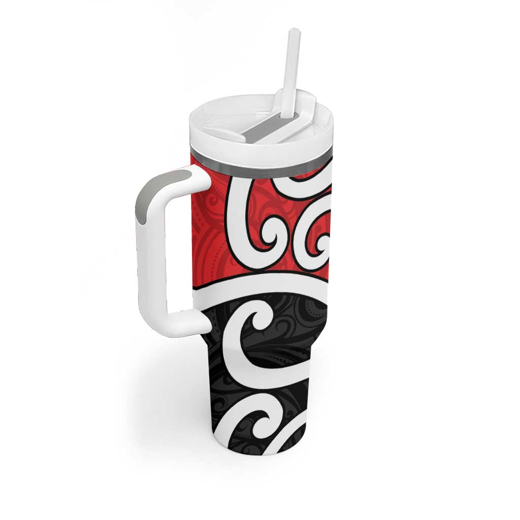 New Zealand Tumbler With Handle Maori Koru Tino Rangatiratanga Color - Aussie Hoodie
