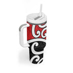 New Zealand Tumbler With Handle Maori Koru Tino Rangatiratanga Color - Aussie Hoodie