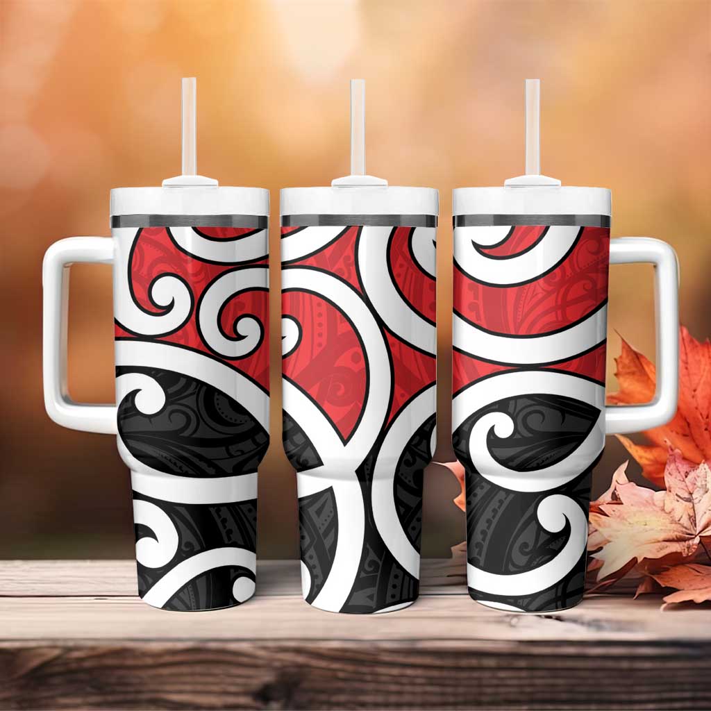 New Zealand Tumbler With Handle Maori Koru Tino Rangatiratanga Color - Aussie Hoodie