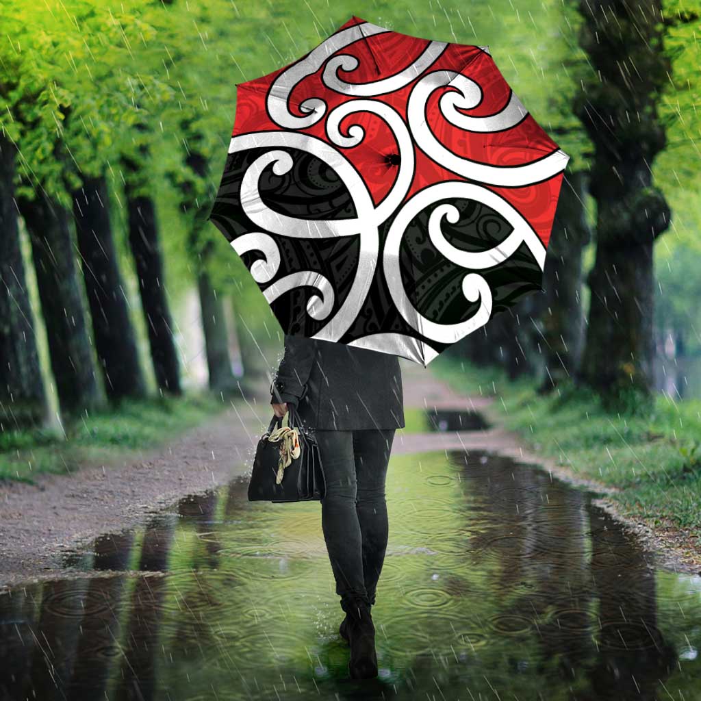 New Zealand Umbrella Maori Koru Tino Rangatiratanga Color - Aussie Hoodie