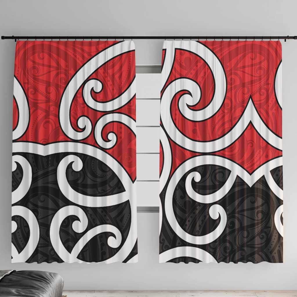 New Zealand Window Curtain Maori Koru Tino Rangatiratanga Color - Aussie Hoodie