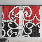 New Zealand Window Curtain Maori Koru Tino Rangatiratanga Color - Aussie Hoodie