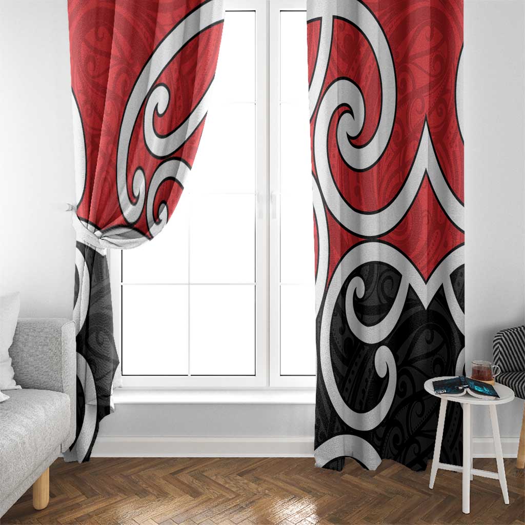 New Zealand Window Curtain Maori Koru Tino Rangatiratanga Color - Aussie Hoodie