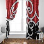 New Zealand Window Curtain Maori Koru Tino Rangatiratanga Color - Aussie Hoodie