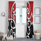 New Zealand Window Curtain Maori Koru Tino Rangatiratanga Color - Aussie Hoodie