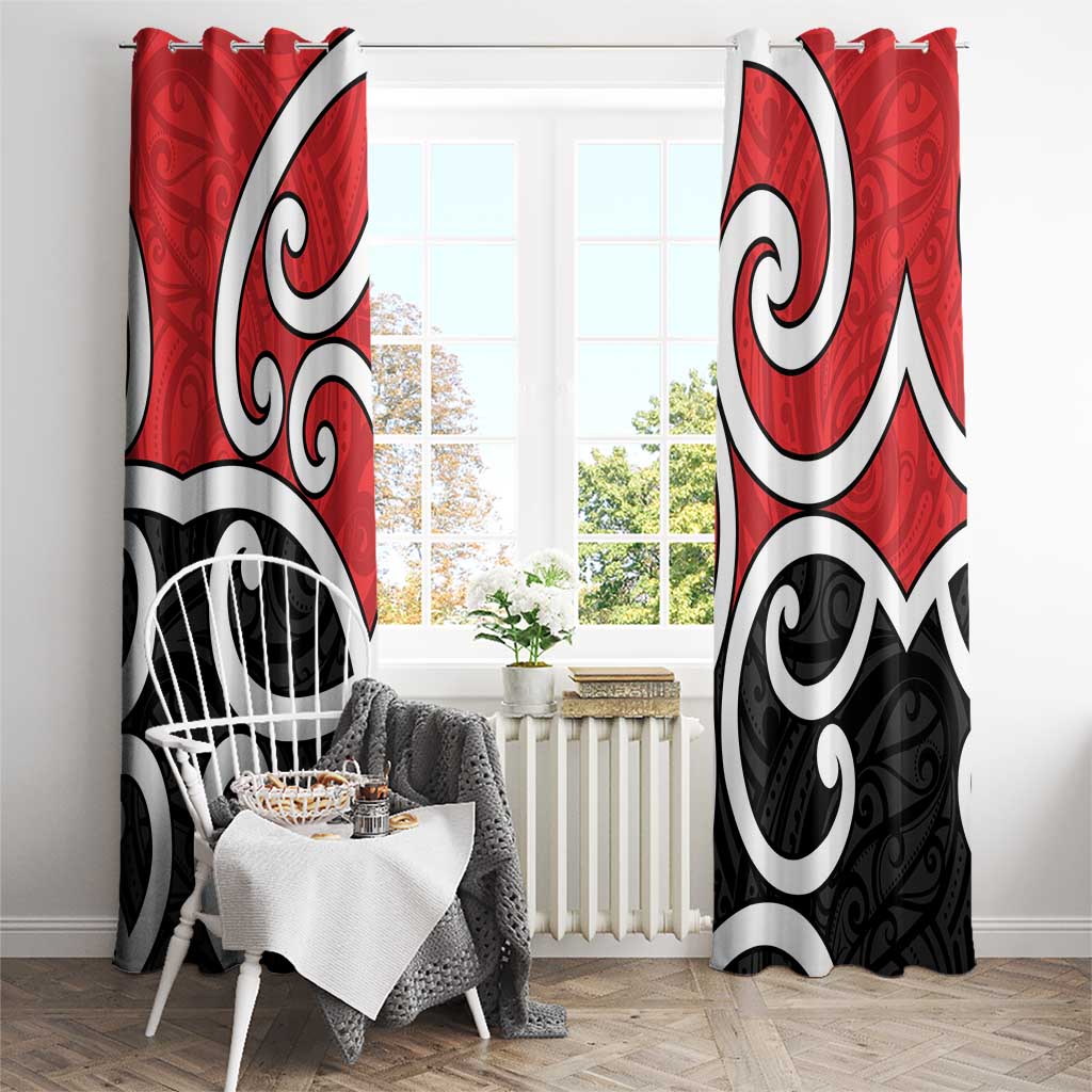 New Zealand Window Curtain Maori Koru Tino Rangatiratanga Color - Aussie Hoodie
