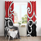 New Zealand Window Curtain Maori Koru Tino Rangatiratanga Color - Aussie Hoodie