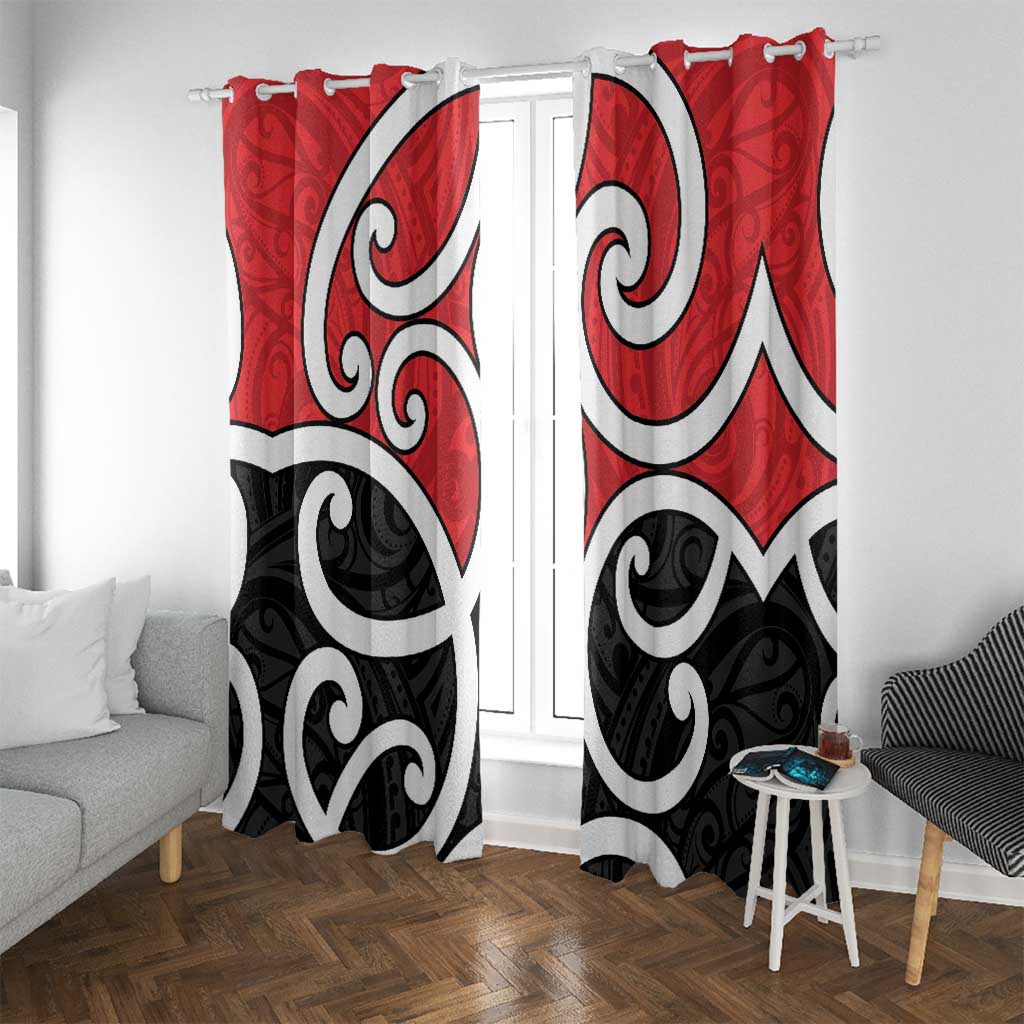 New Zealand Window Curtain Maori Koru Tino Rangatiratanga Color - Aussie Hoodie