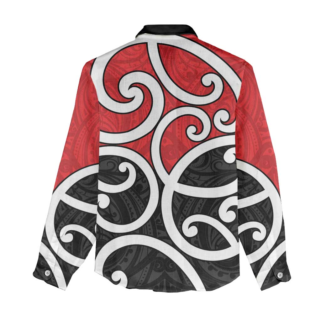 New Zealand Women Casual Shirt Maori Koru Tino Rangatiratanga Color - Aussie Hoodie