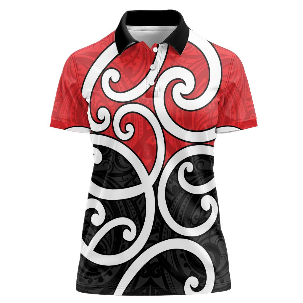 New Zealand Women Polo Shirt Maori Koru Tino Rangatiratanga Color - Aussie Hoodie