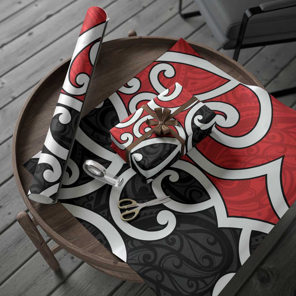 New Zealand Wrapping Paper Maori Koru Tino Rangatiratanga Color - Aussie Hoodie
