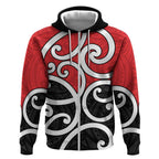 New Zealand Zip Hoodie Maori Koru Tino Rangatiratanga Color - Aussie Hoodie