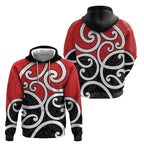 New Zealand Zip Hoodie Maori Koru Tino Rangatiratanga Color - Aussie Hoodie