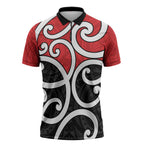 New Zealand Zipper Polo Shirt Maori Koru Tino Rangatiratanga Color - Aussie Hoodie