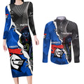 personalised-panthers-and-knights-rugby-couples-matching-long-sleeve-bodycon-dress-and-long-sleeve-button-shirts-2023-sporty-style