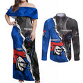 personalised-panthers-and-knights-rugby-couples-matching-off-shoulder-maxi-dress-and-long-sleeve-button-shirts-2023-sporty-style