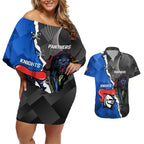 personalised-panthers-and-knights-rugby-couples-matching-off-shoulder-short-dress-and-hawaiian-shirt-2023-sporty-style
