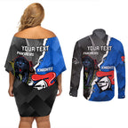 personalised-panthers-and-knights-rugby-couples-matching-off-shoulder-short-dress-and-long-sleeve-button-shirts-2023-sporty-style
