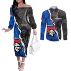 personalised-panthers-and-knights-rugby-couples-matching-off-the-shoulder-long-sleeve-dress-and-long-sleeve-button-shirts-2023-sporty-style