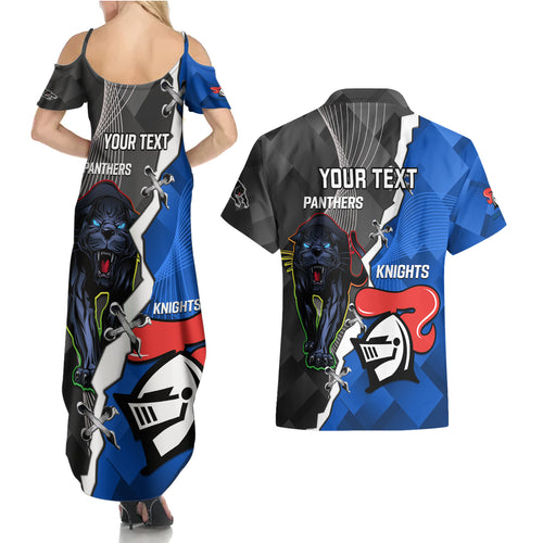 personalised-panthers-and-knights-rugby-couples-matching-summer-maxi-dress-and-hawaiian-shirt-2023-sporty-style