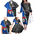 personalised-panthers-and-knights-rugby-family-matching-off-shoulder-long-sleeve-dress-and-hawaiian-shirt-2023-sporty-style