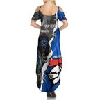 personalised-panthers-and-knights-rugby-family-matching-summer-maxi-dress-and-hawaiian-shirt-2023-sporty-style