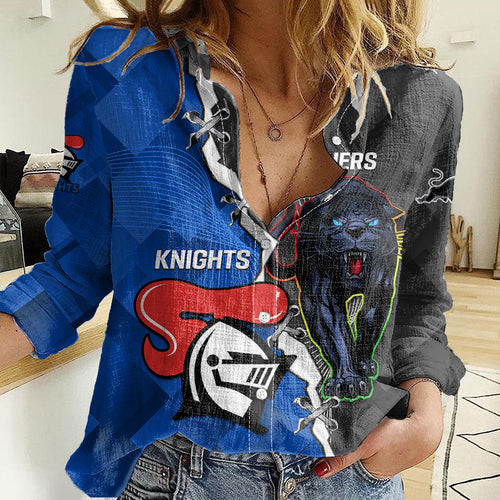 personalised-panthers-and-knights-rugby-women-casual-shirt-2023-sporty-style