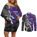 personalised-storm-and-warriors-rugby-couples-matching-off-shoulder-short-dress-and-long-sleeve-button-shirts-2023-sporty-style