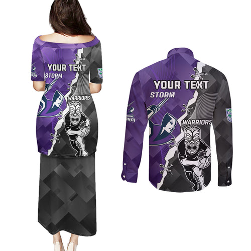 personalised-storm-and-warriors-rugby-couples-matching-puletasi-dress-and-long-sleeve-button-shirts-2023-sporty-style