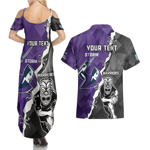 personalised-storm-and-warriors-rugby-couples-matching-summer-maxi-dress-and-hawaiian-shirt-2023-sporty-style