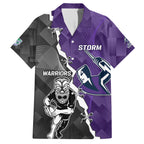 personalised-storm-and-warriors-rugby-family-matching-long-sleeve-bodycon-dress-and-hawaiian-shirt-2023-sporty-style