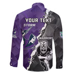 personalised-storm-and-warriors-rugby-family-matching-off-shoulder-long-sleeve-dress-and-hawaiian-shirt-2023-sporty-style