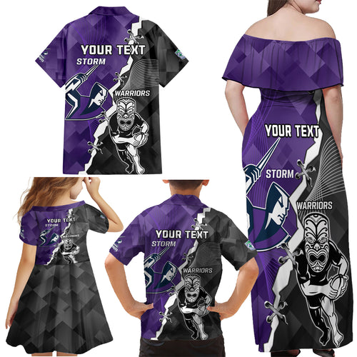 personalised-storm-and-warriors-rugby-family-matching-off-shoulder-maxi-dress-and-hawaiian-shirt-2023-sporty-style