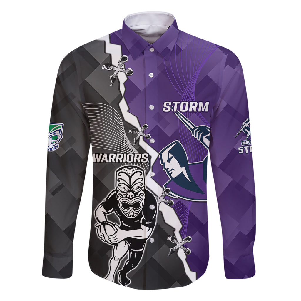 personalised-storm-and-warriors-rugby-family-matching-off-shoulder-maxi-dress-and-hawaiian-shirt-2023-sporty-style