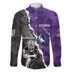 personalised-storm-and-warriors-rugby-family-matching-off-shoulder-maxi-dress-and-hawaiian-shirt-2023-sporty-style
