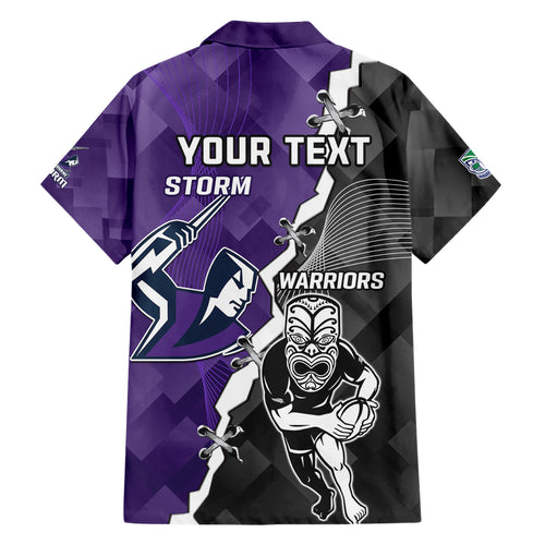 personalised-storm-and-warriors-rugby-family-matching-short-sleeve-bodycon-dress-and-hawaiian-shirt-2023-sporty-style