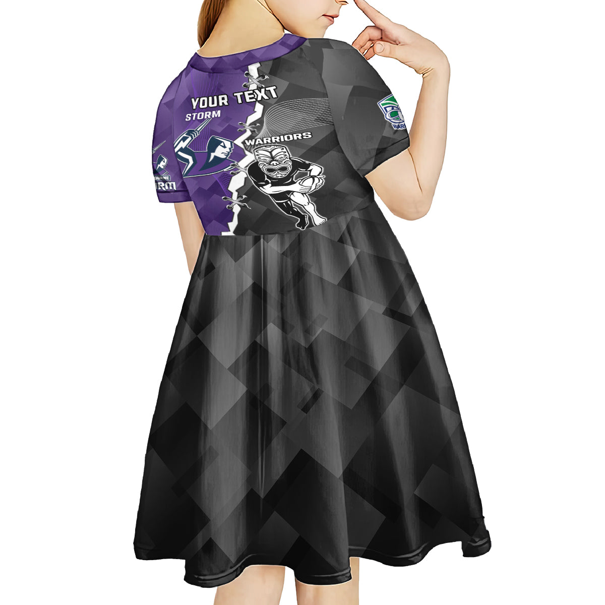 personalised-storm-and-warriors-rugby-kid-short-sleeve-dress-2023-sporty-style