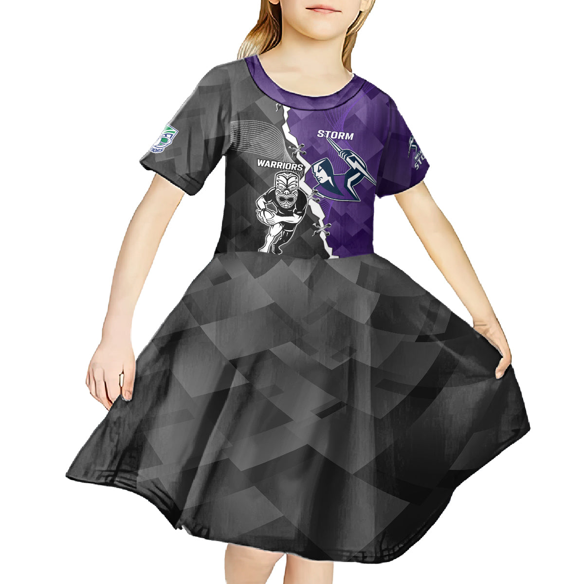 personalised-storm-and-warriors-rugby-kid-short-sleeve-dress-2023-sporty-style