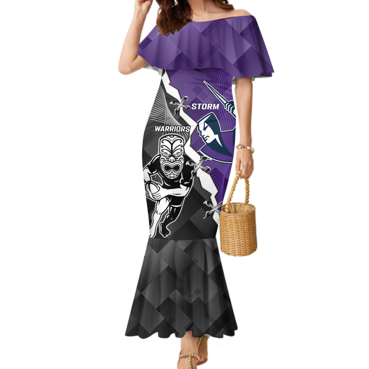 personalised-storm-and-warriors-rugby-mermaid-dress-2023-sporty-style