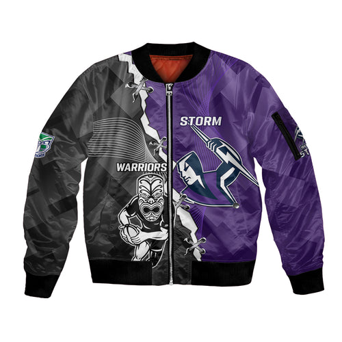 personalised-storm-and-warriors-rugby-sleeve-zip-bomber-jacket-2023-sporty-style
