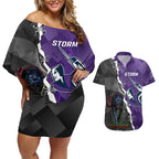 personalised-storm-and-panthers-rugby-couples-matching-off-shoulder-short-dress-and-hawaiian-shirt-2023-sporty-style