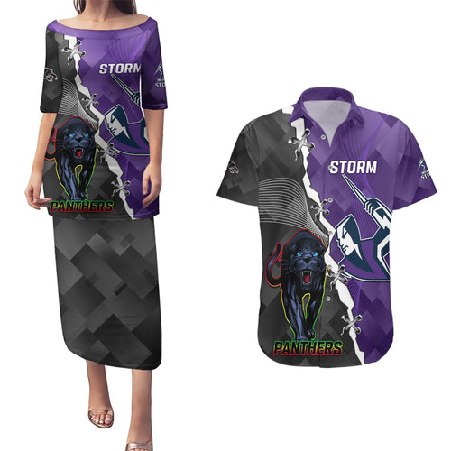 personalised-storm-and-panthers-rugby-couples-matching-puletasi-dress-and-hawaiian-shirt-2023-sporty-style