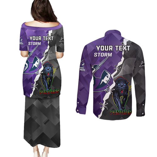 personalised-storm-and-panthers-rugby-couples-matching-puletasi-dress-and-long-sleeve-button-shirts-2023-sporty-style