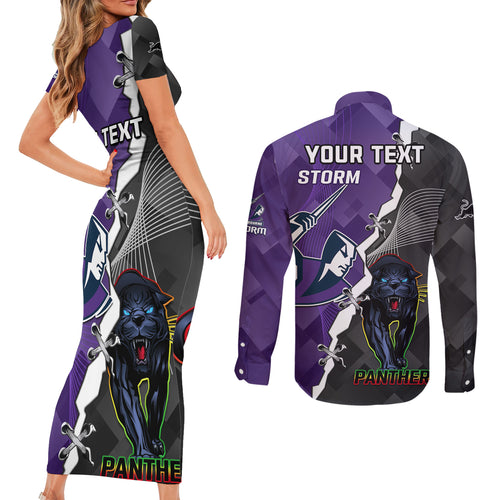 personalised-storm-and-panthers-rugby-couples-matching-short-sleeve-bodycon-dress-and-long-sleeve-button-shirts-2023-sporty-style