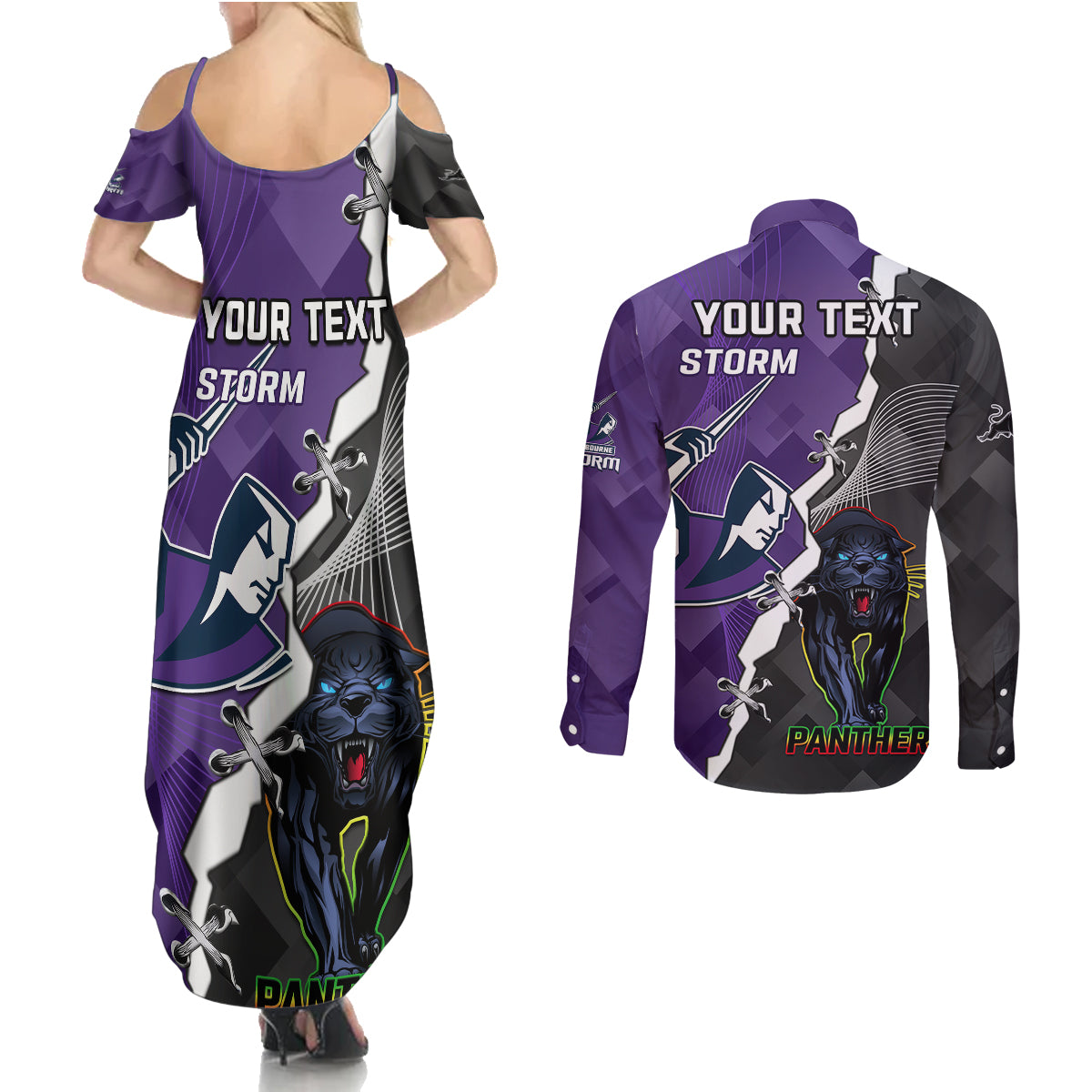 personalised-storm-and-panthers-rugby-couples-matching-summer-maxi-dress-and-long-sleeve-button-shirts-2023-sporty-style