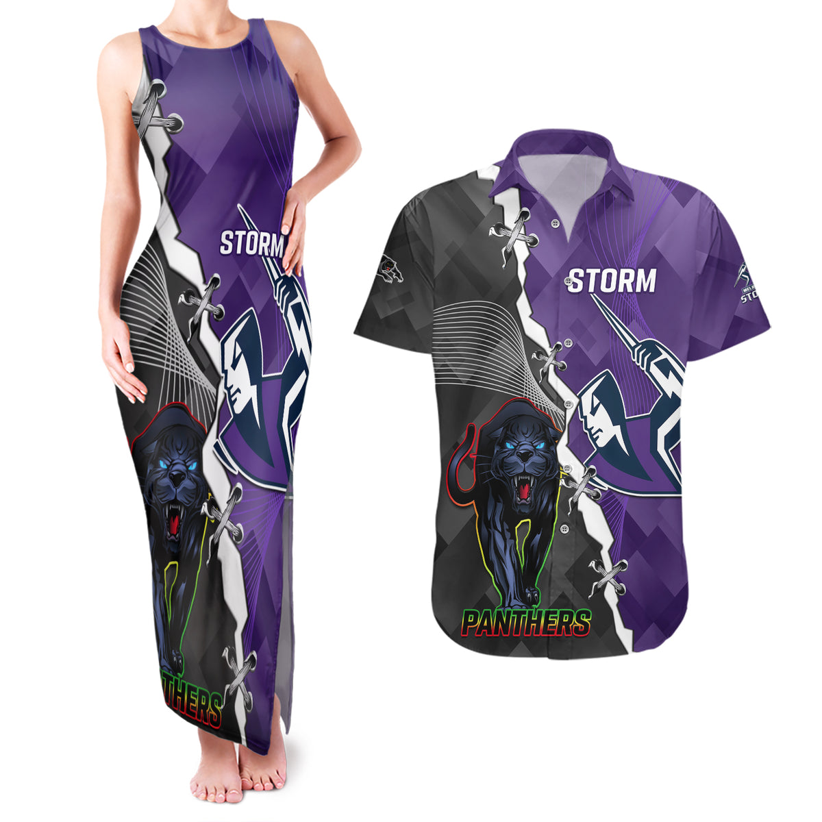 personalised-storm-and-panthers-rugby-couples-matching-tank-maxi-dress-and-hawaiian-shirt-2023-sporty-style